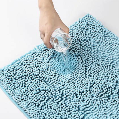 雪尼尔地垫浴室三件套吸水长毛地毯马桶卫浴脚垫套装