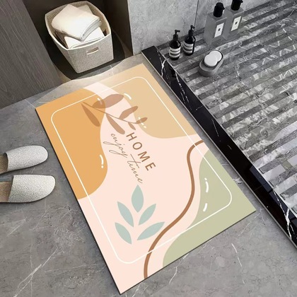 厂家卫生间门口吸水速干浴室防滑垫 家用轻奢厕所脚垫硅藻泥地垫